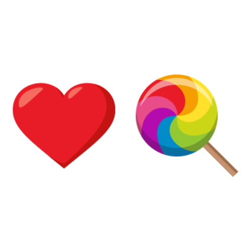 ❤🍭 Emoji Domain EmojiOne rendering